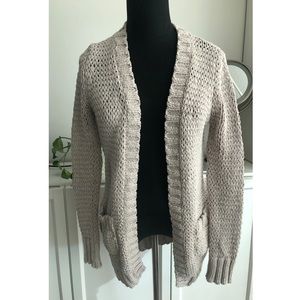 Mango Cotton Blend Knit Cardigan